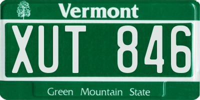 VT license plate XUT846