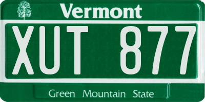 VT license plate XUT877