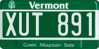 VT license plate XUT891