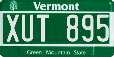 VT license plate XUT895