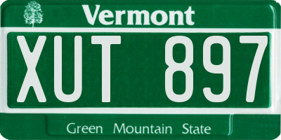 VT license plate XUT897