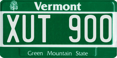 VT license plate XUT900