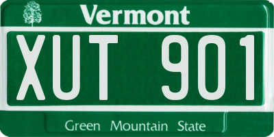VT license plate XUT901