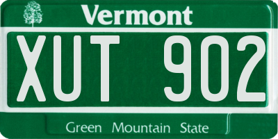 VT license plate XUT902