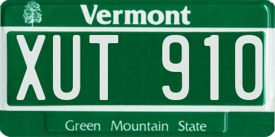 VT license plate XUT910