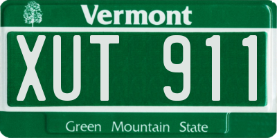 VT license plate XUT911