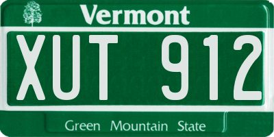 VT license plate XUT912