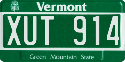 VT license plate XUT914