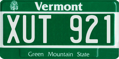VT license plate XUT921