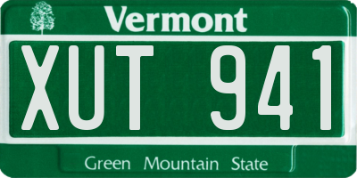 VT license plate XUT941