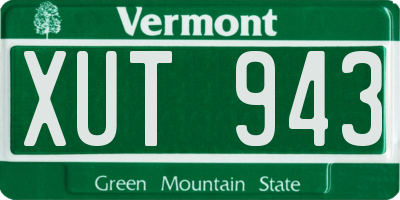 VT license plate XUT943