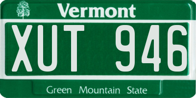 VT license plate XUT946