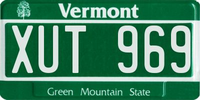 VT license plate XUT969