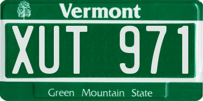 VT license plate XUT971