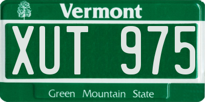 VT license plate XUT975