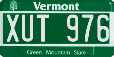 VT license plate XUT976