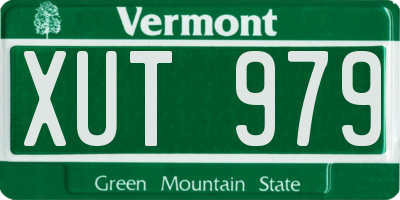 VT license plate XUT979