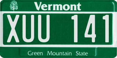 VT license plate XUU141