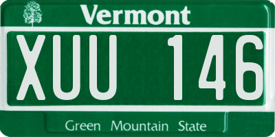 VT license plate XUU146