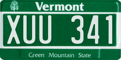 VT license plate XUU341