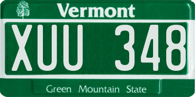 VT license plate XUU348