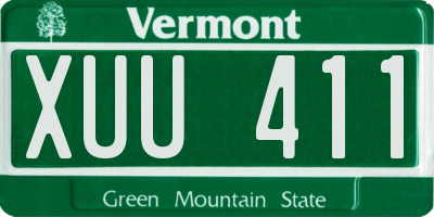 VT license plate XUU411