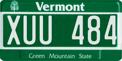 VT license plate XUU484