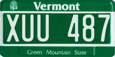 VT license plate XUU487