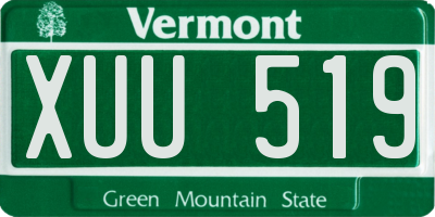 VT license plate XUU519