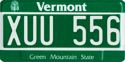 VT license plate XUU556