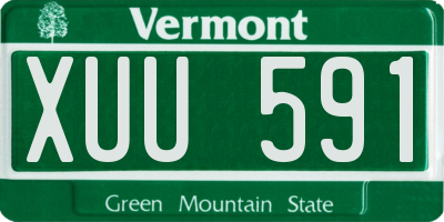 VT license plate XUU591