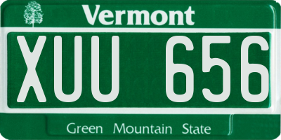 VT license plate XUU656