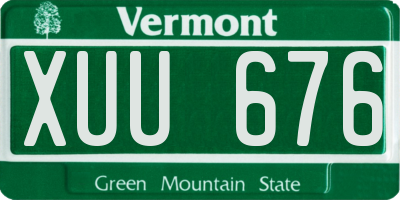 VT license plate XUU676