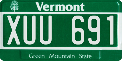 VT license plate XUU691