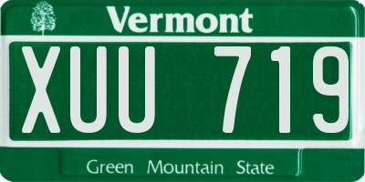 VT license plate XUU719