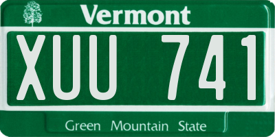 VT license plate XUU741