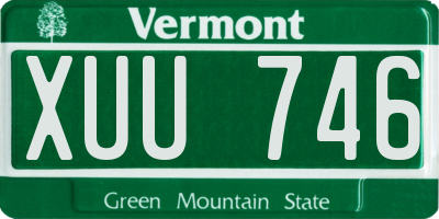 VT license plate XUU746