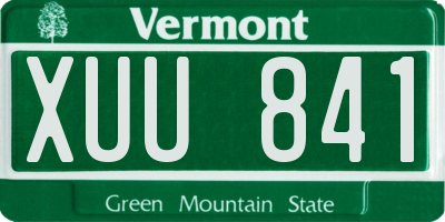 VT license plate XUU841