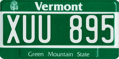 VT license plate XUU895