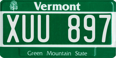 VT license plate XUU897