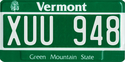 VT license plate XUU948