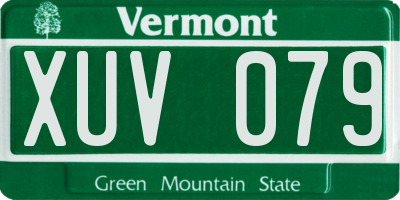 VT license plate XUV079