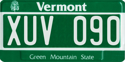 VT license plate XUV090