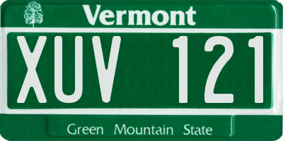 VT license plate XUV121