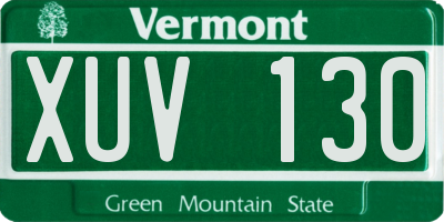 VT license plate XUV130