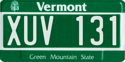 VT license plate XUV131