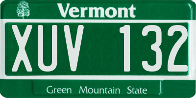 VT license plate XUV132