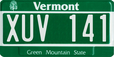 VT license plate XUV141