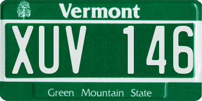 VT license plate XUV146