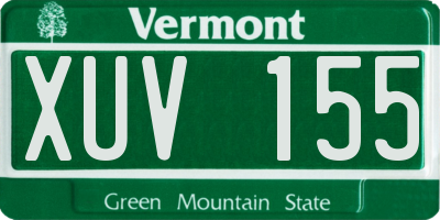 VT license plate XUV155